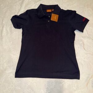 NWT Elegant True Value Navy Short Sleeve Polo Tee